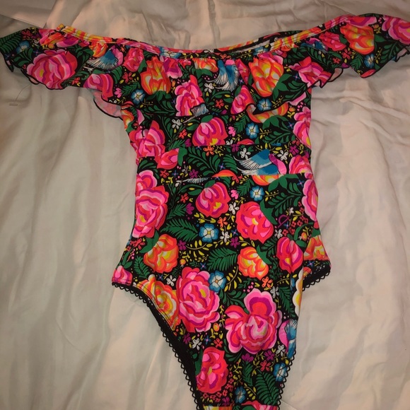 Floral off the shoulder one piece size 36/8 - Picture 5 of 8